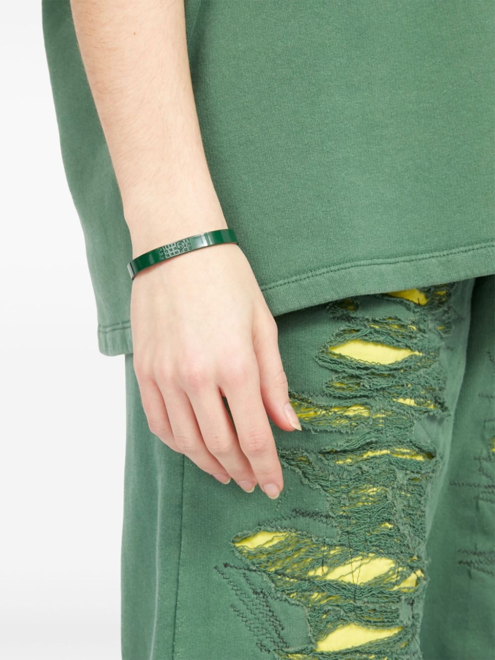 MM6 腕章 MM6 Maison Margiela 8mm minimal logo cuff | REVERSIBLE