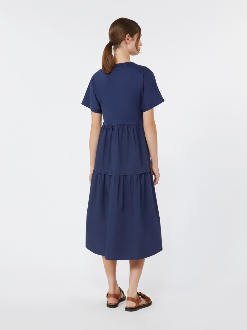 CAPSULA Cotton jersey flounce dress - NAVY 4