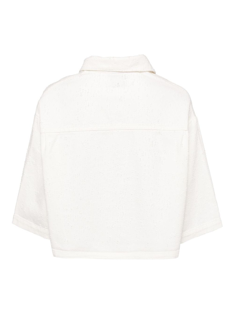 HALFBOY®️ cropped cotton shirt outlook