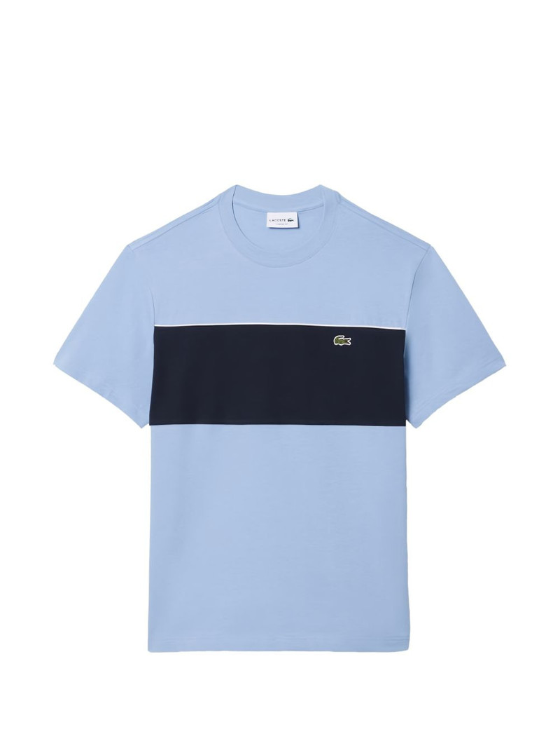 striped round neck T-shirt 1