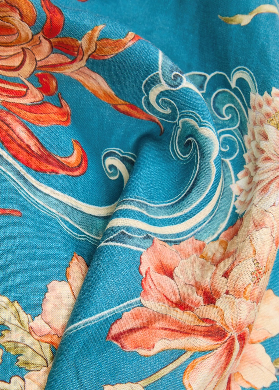 Alemais Fletcher Floral-printed Flax Maxi Dress - 5