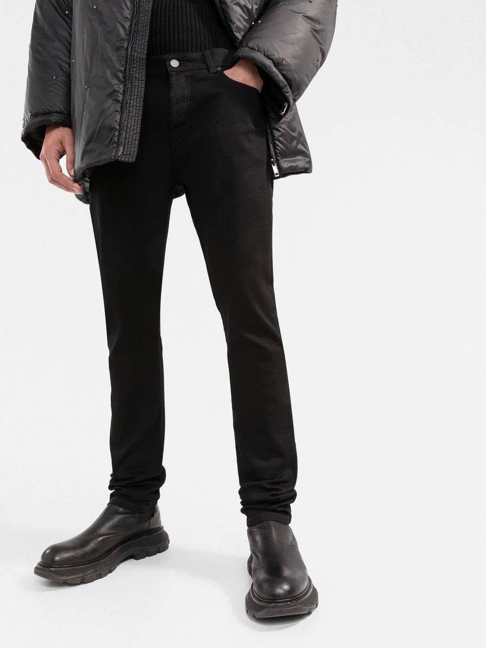 dark-wash slim-fit jeans - 3