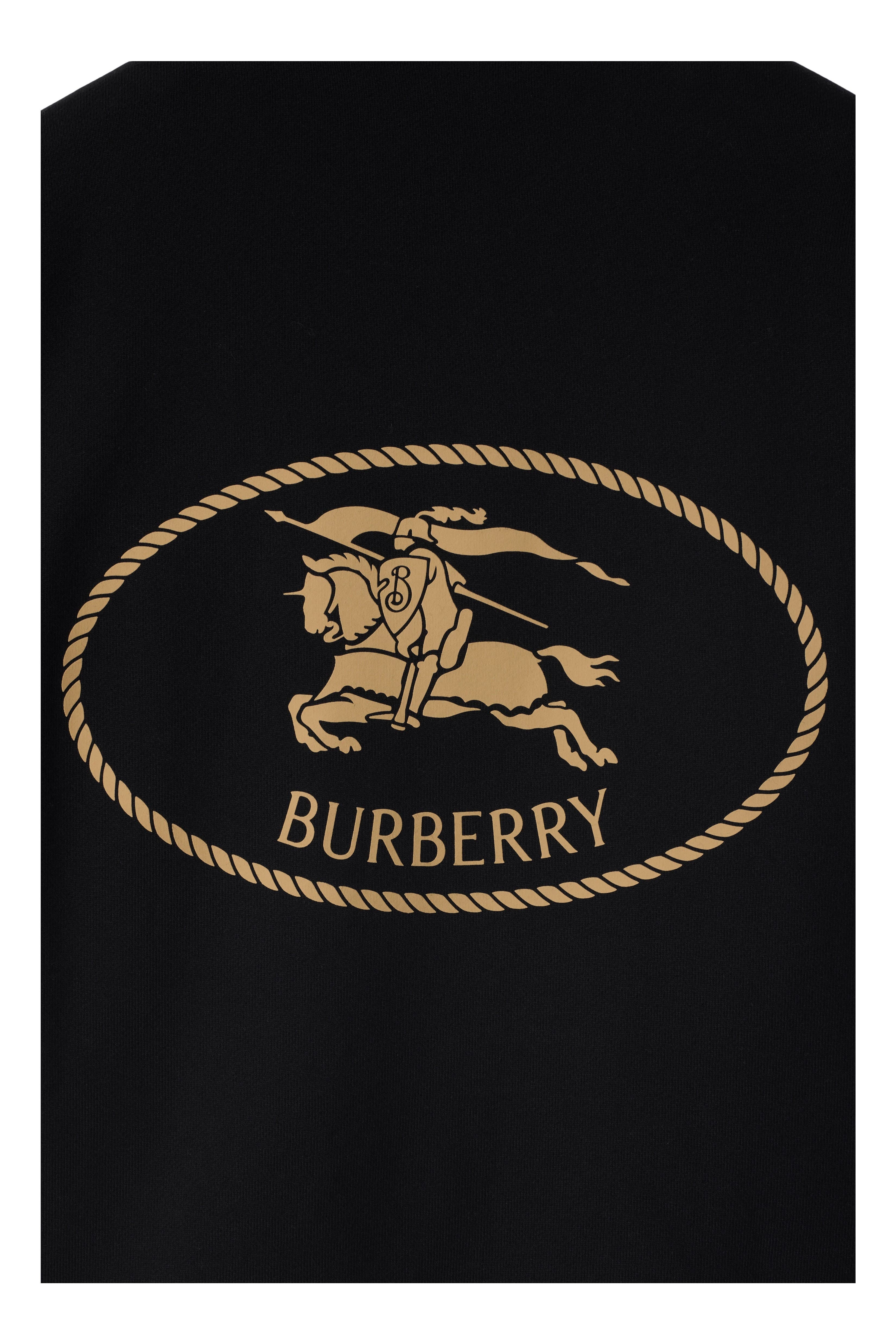 burberry Knight Stamp Cotton Sweatshirt in Black at Nordstrom - 5