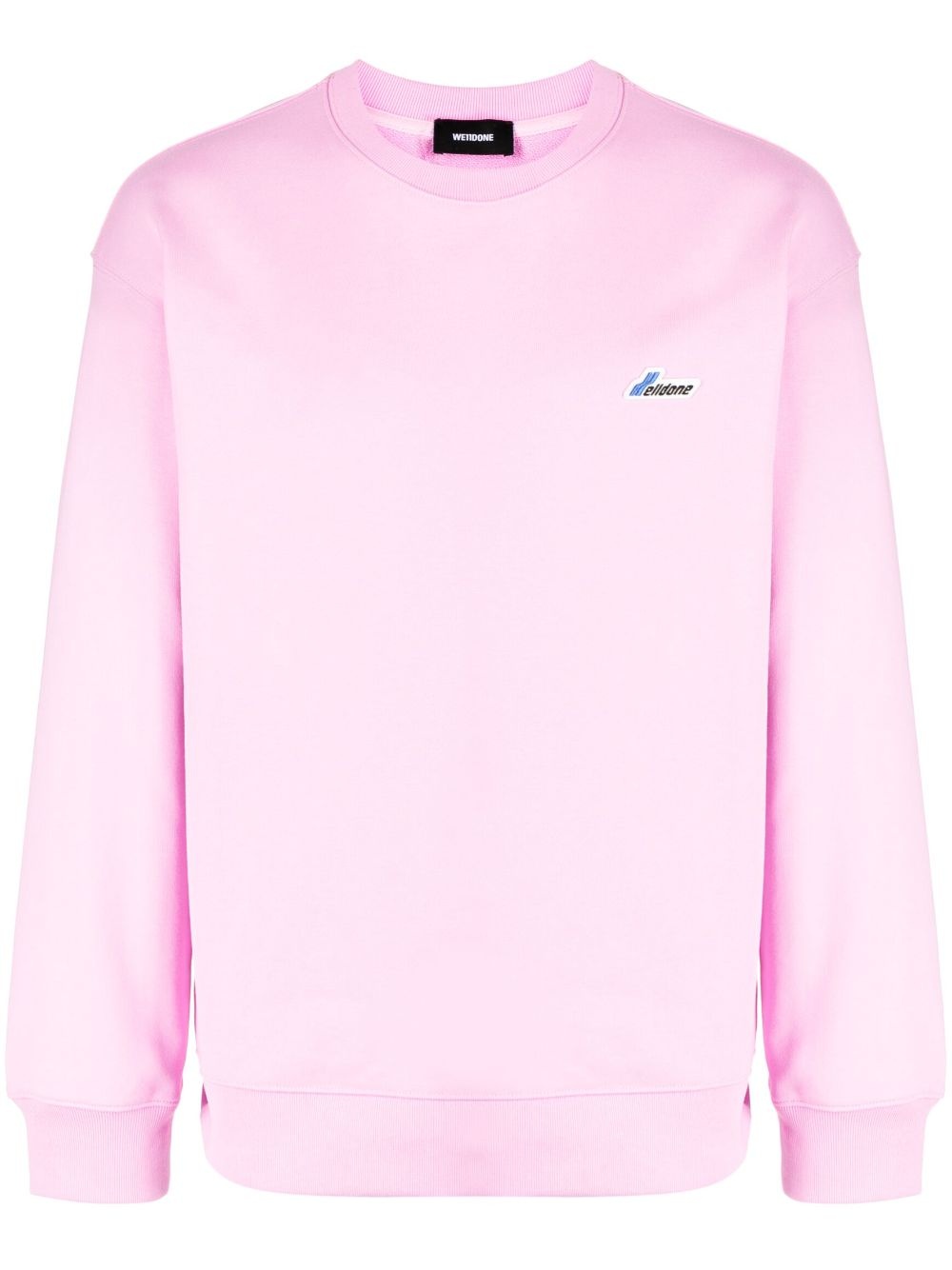 logo-patch cotton sweatshirt - 1