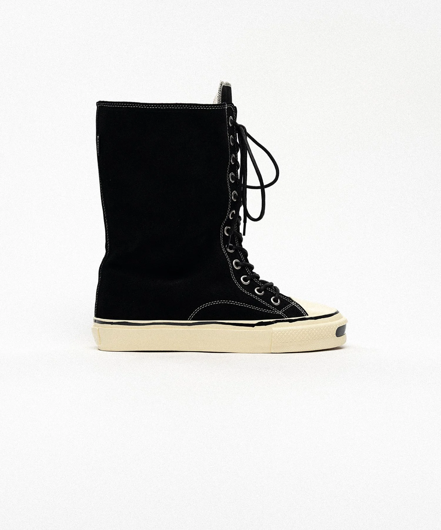 "Joey" Suede Vulcanize Aged Sole Extra High Sneaker - 1