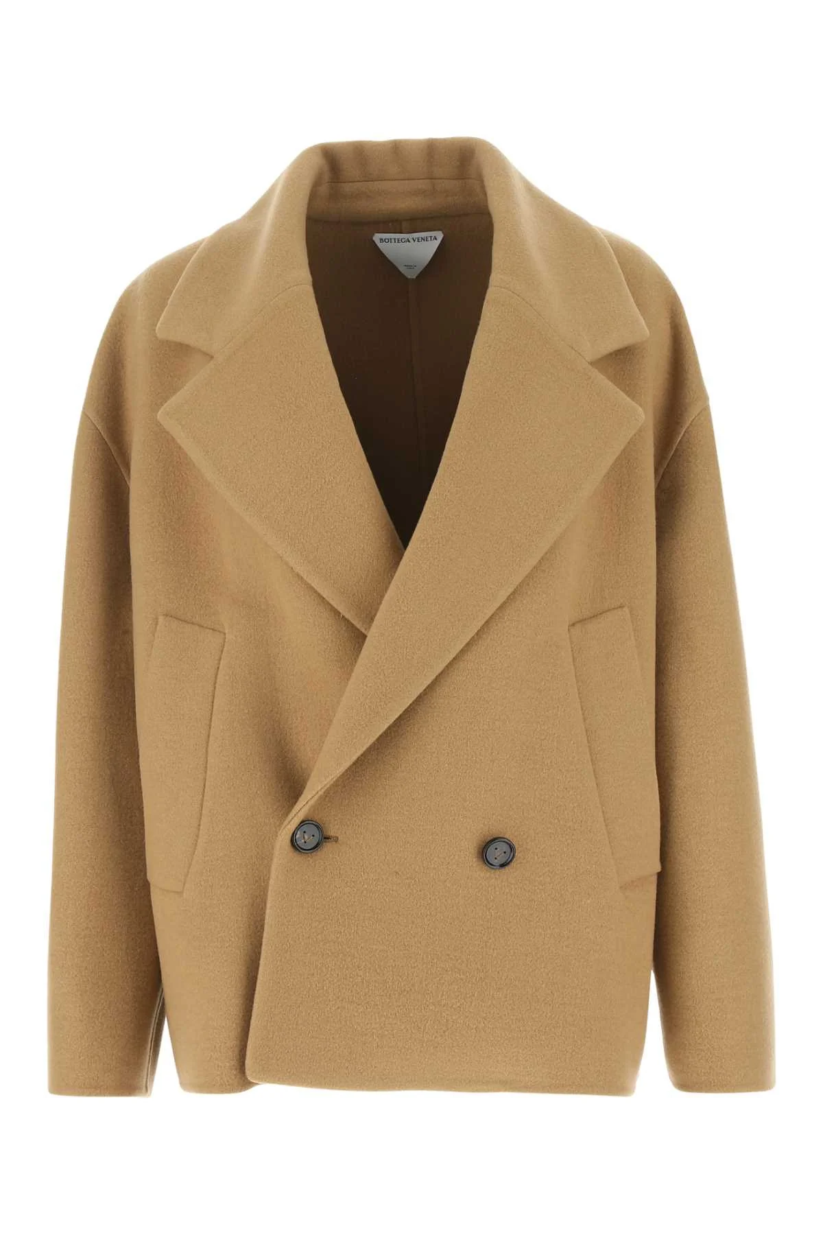 Bottega Veneta Women Camel Cashmere Coat - 1