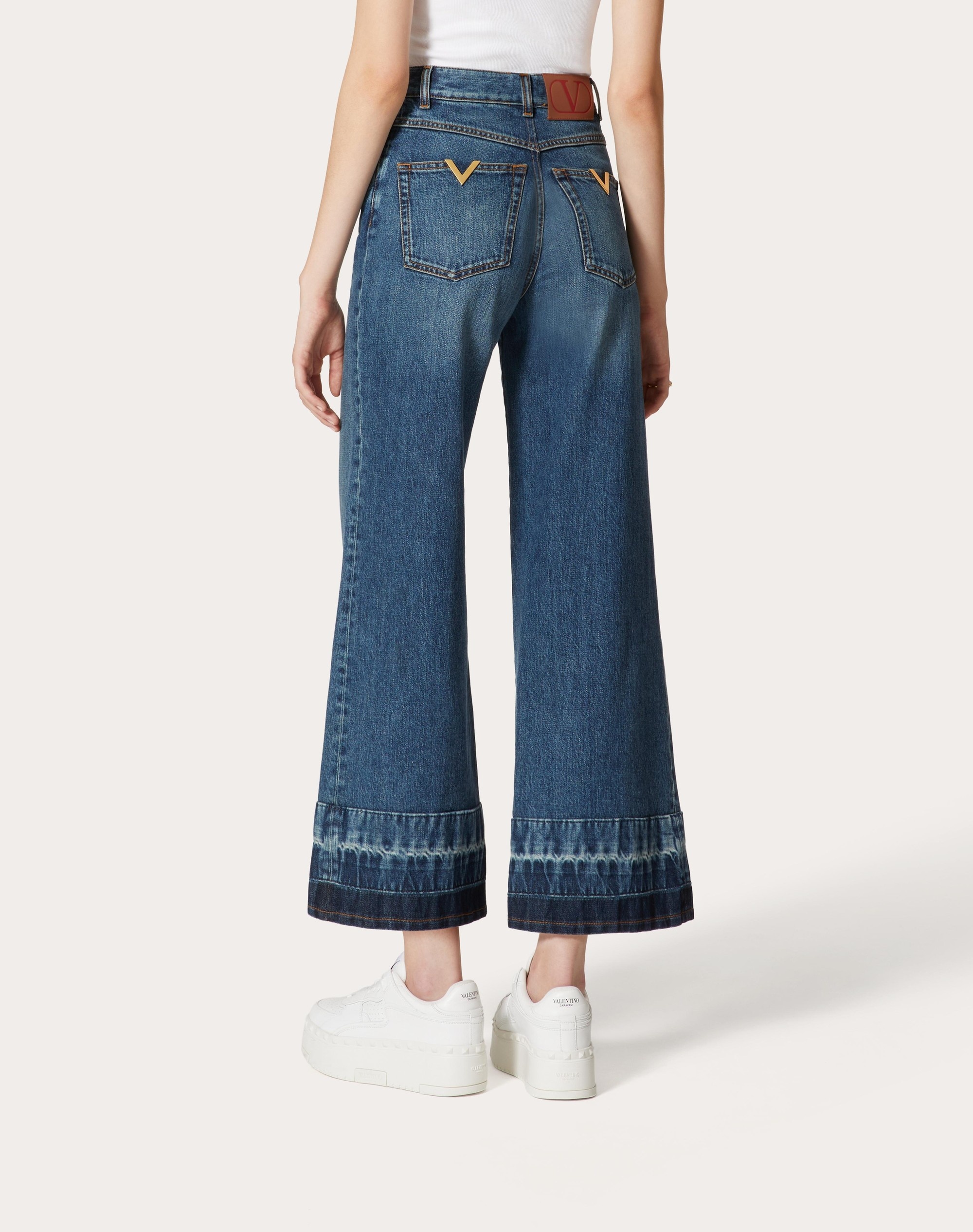 BLUE WASHED DENIM JEANS - 4