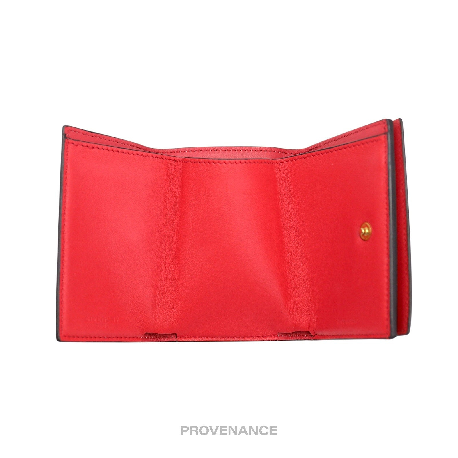 Givenchy Trifold Wallet - Two Tone Pink Red Leather - 5