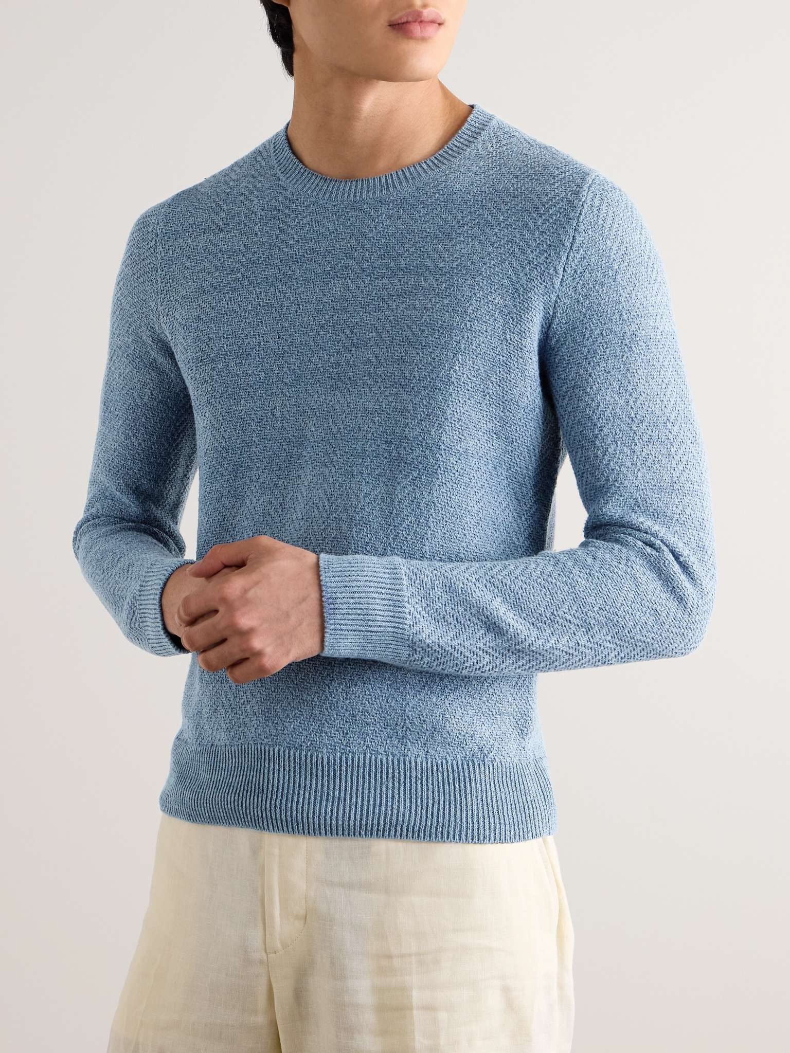 Slim-Fit Mulberry Silk and Linen-Blend Sweater - 3