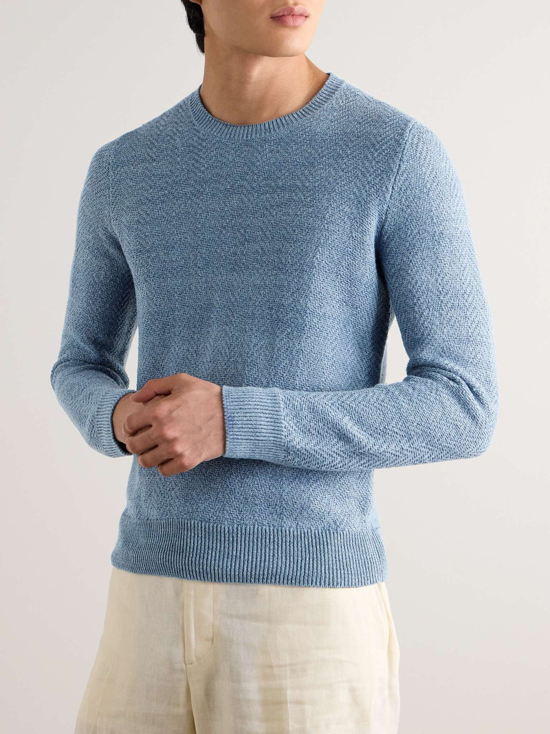 Slim-Fit Mulberry Silk and Linen-Blend Sweater 3