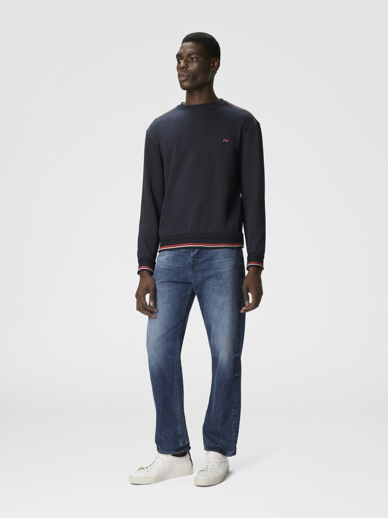 Missoni Crew neck sweatshirt with knit embroidery and logo outlook