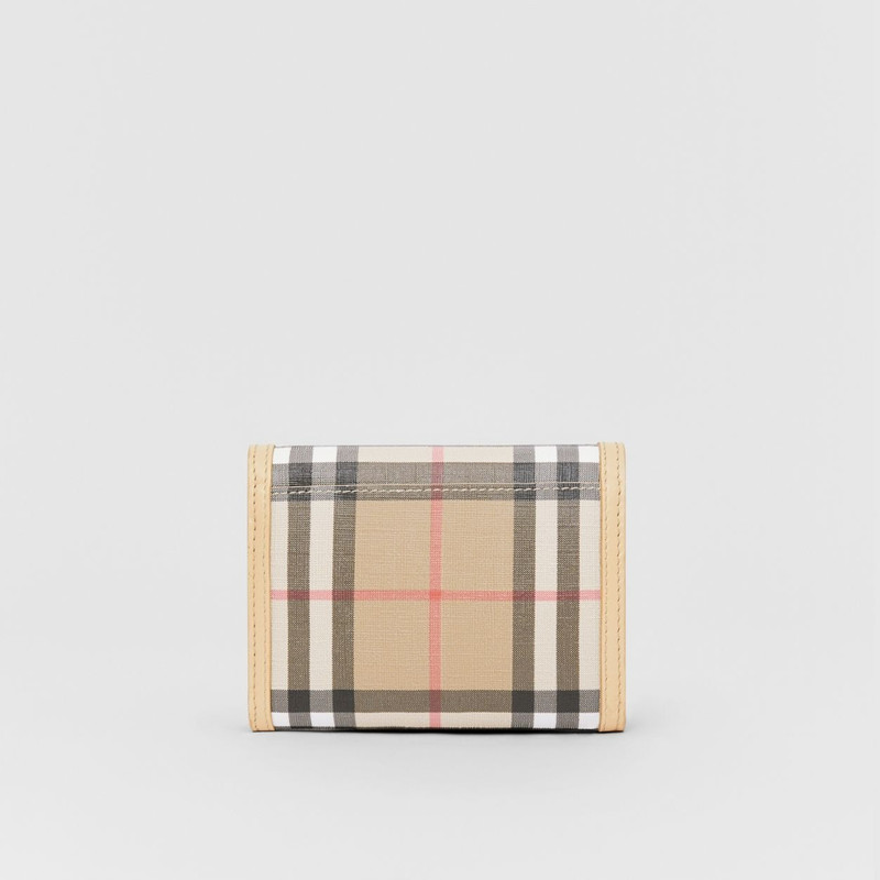 Small Vintage Check E-canvas Folding Wallet 5