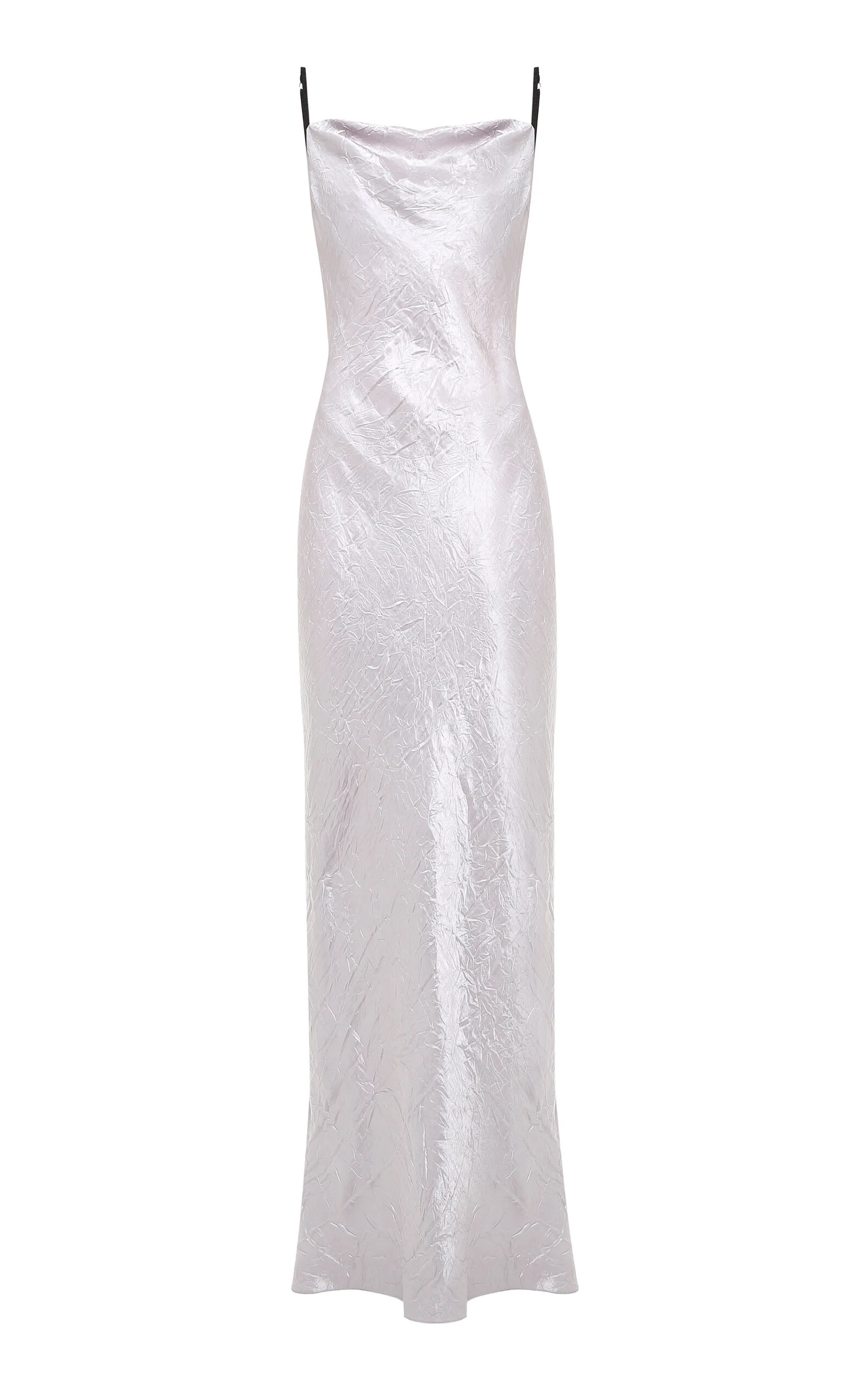 Lucie Crinkled Satin Maxi Dress silver - 1