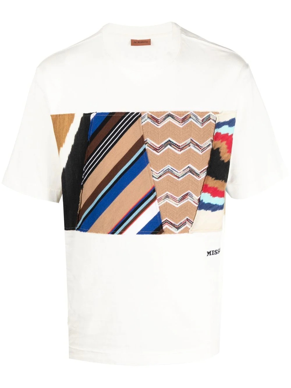 geometric-patch T-shirt - 1