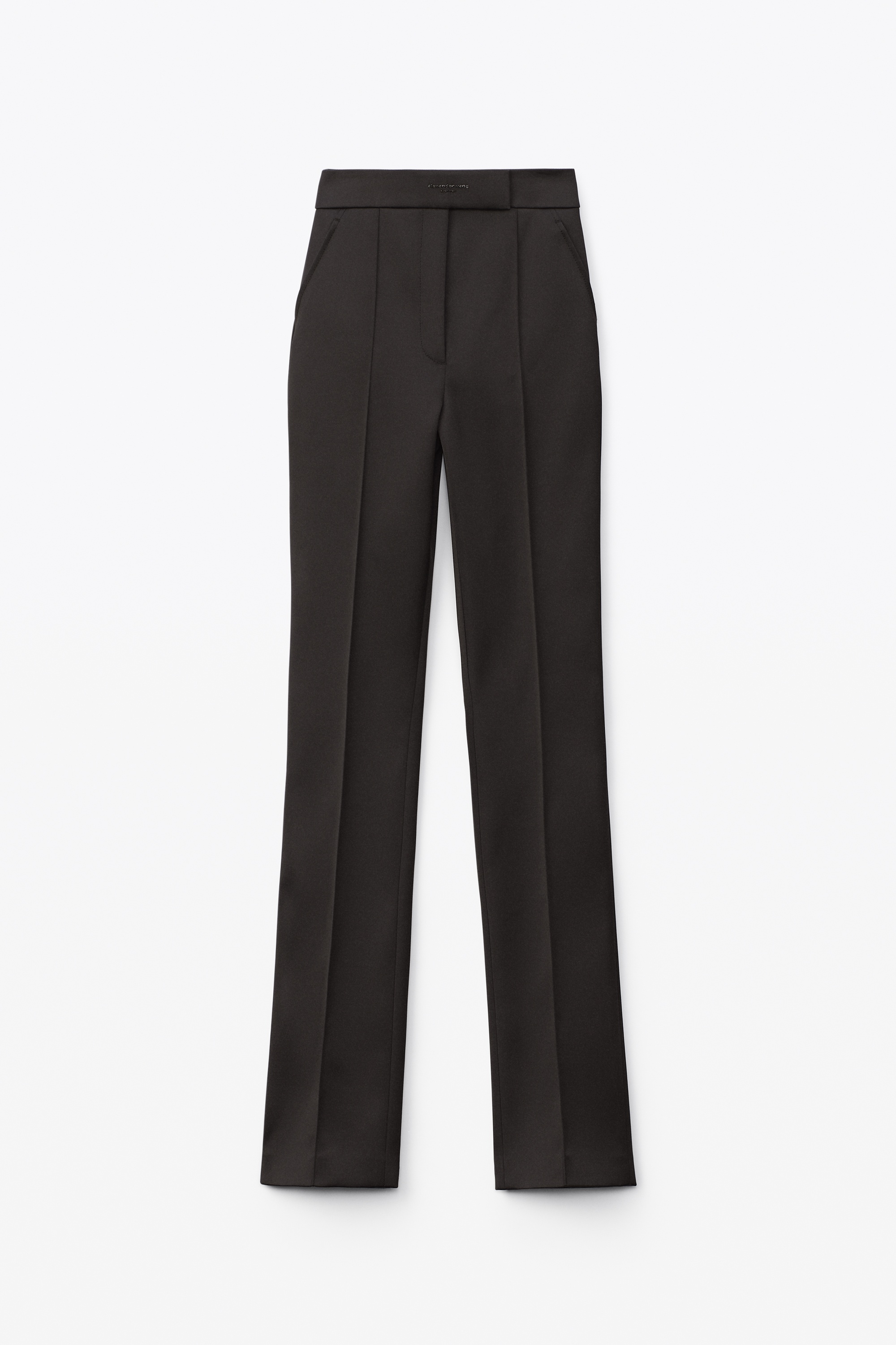 STACKED LOGO RIVET PANT IN HEAVY SATIN - 1