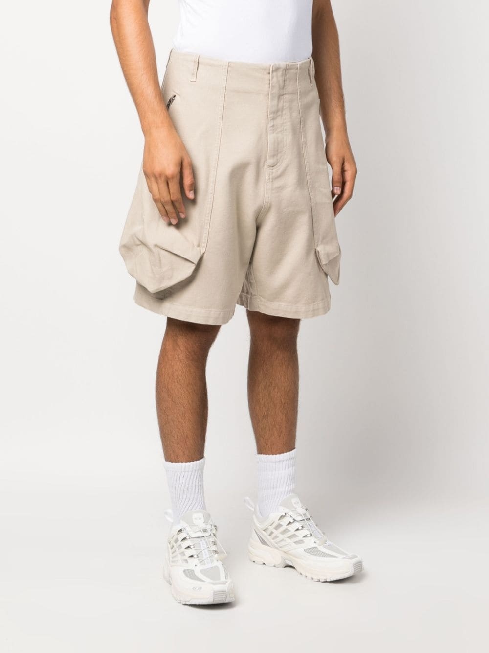 Croissant puffer cargo shorts - 3