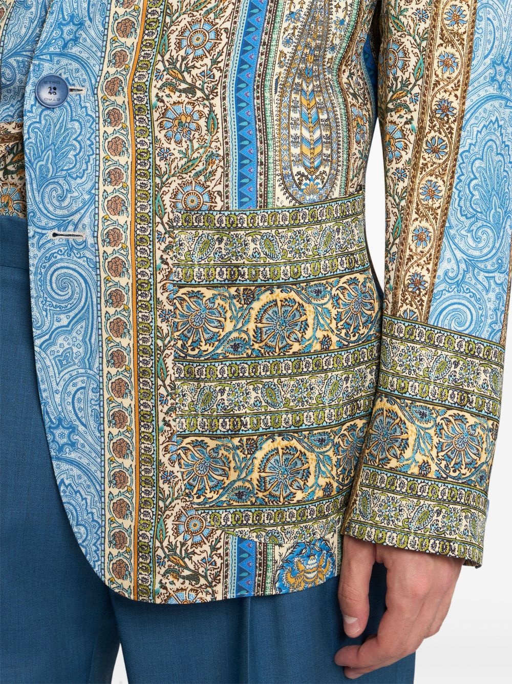 partially-linted blazer - 4