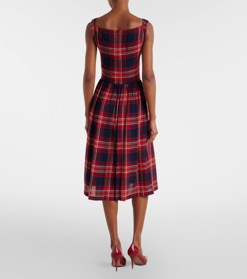 Sunday tartan draped bustier dress 3
