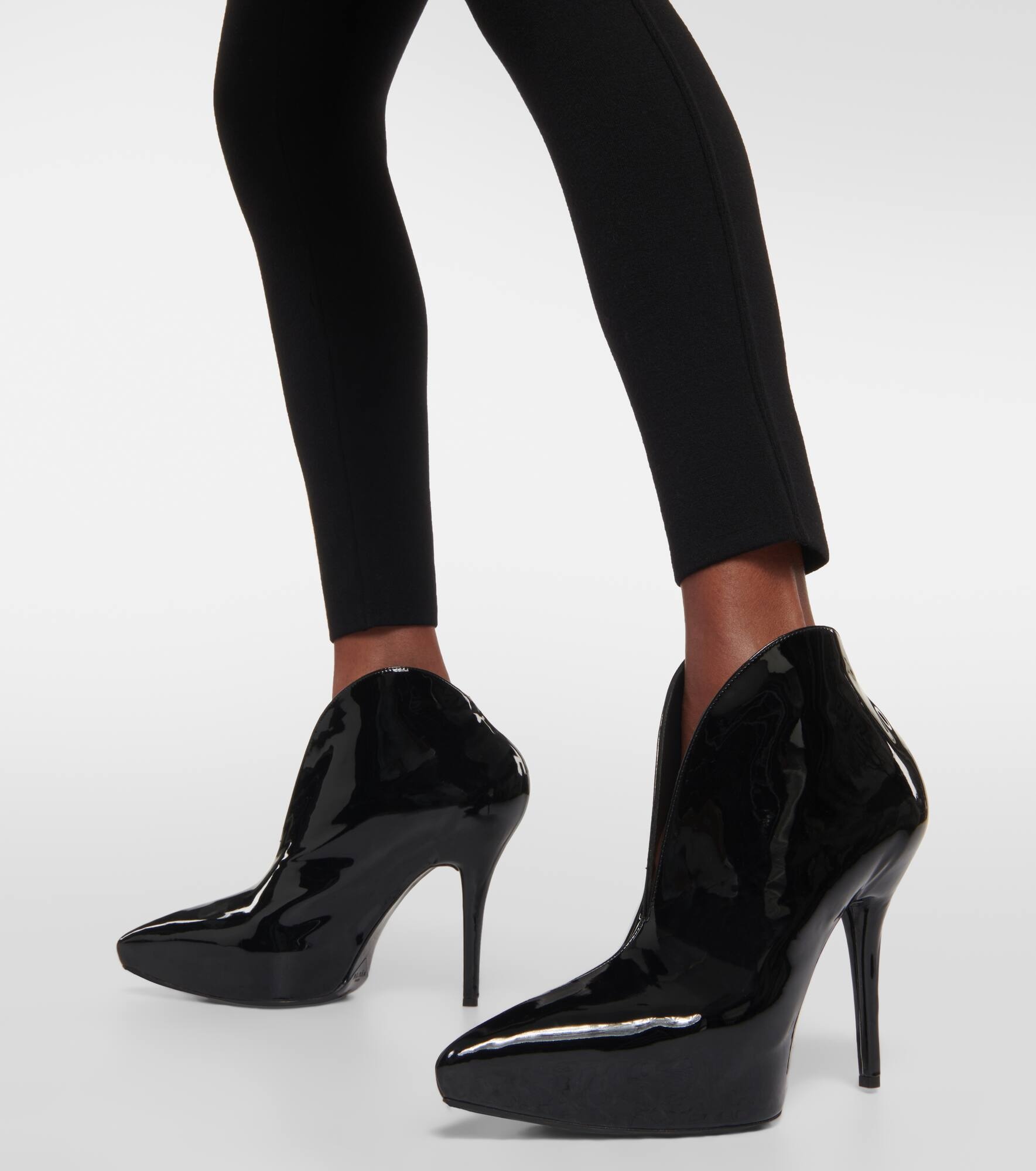 Booties Slick patent leather ankle boots - 4