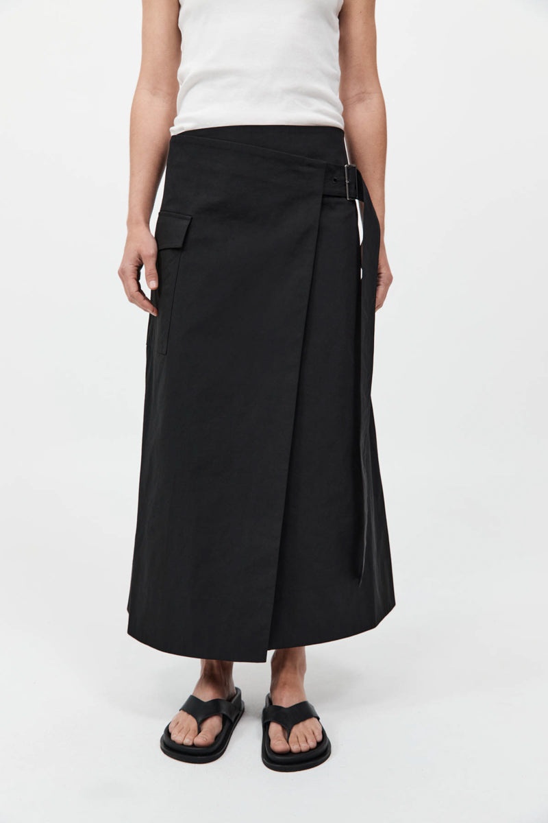 Utility Wrap Skirt - Black - 4