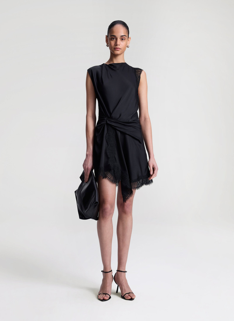 A.L.C. Dion Satin and Lace Mini Dress outlook