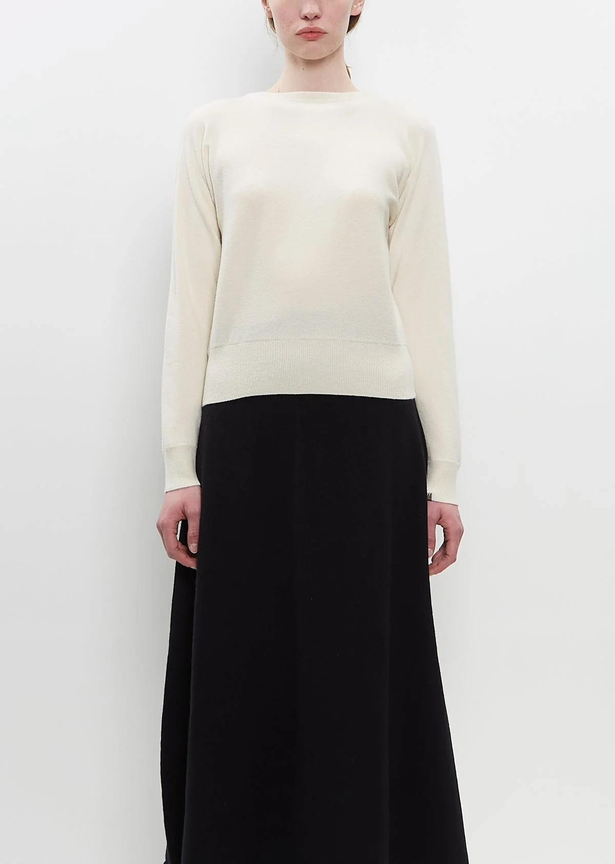 Cashmere Nylon n°382 Belle Sweater — Cream - 1