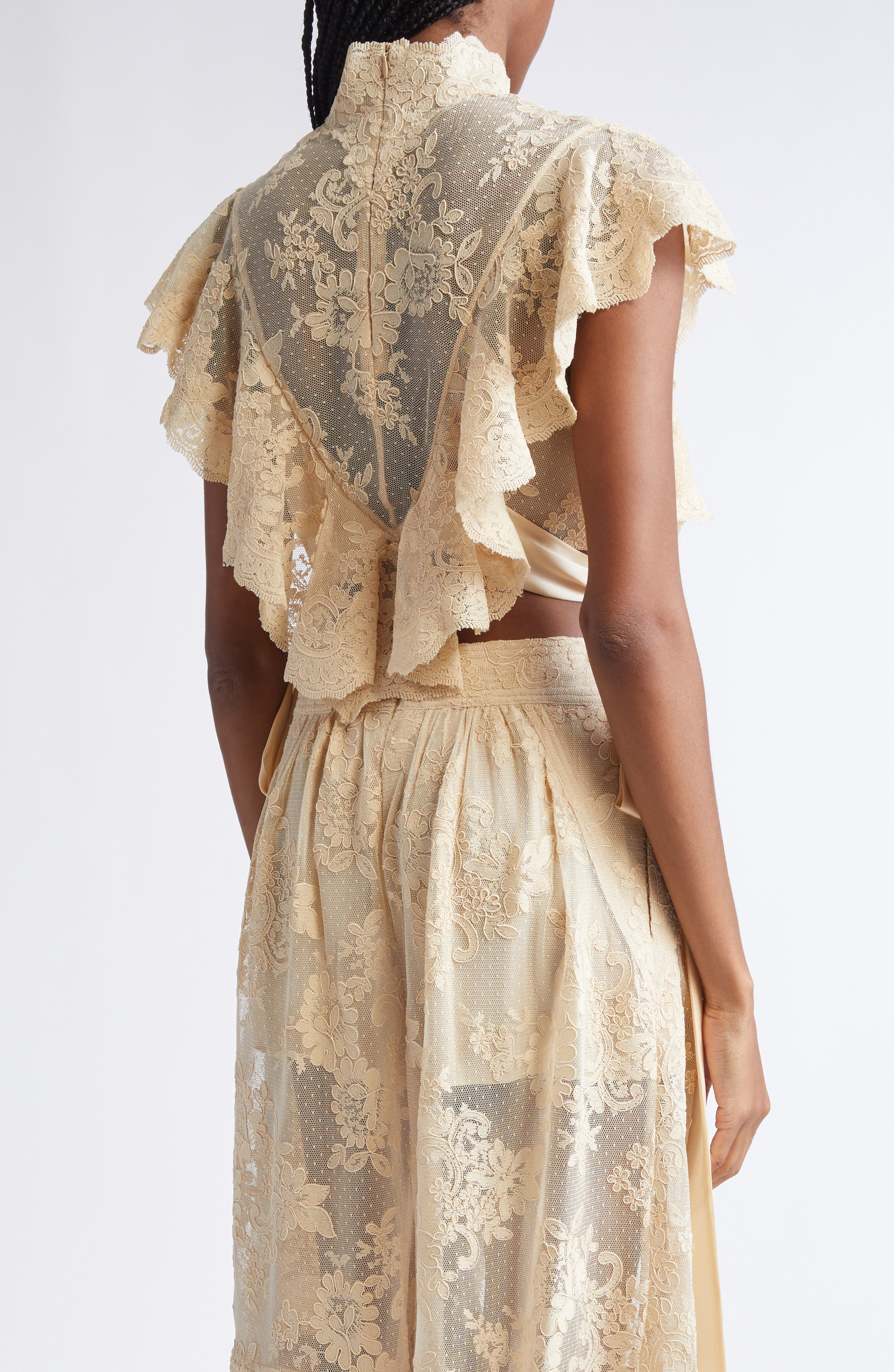 Zimmermann Hypnotic Lace Bandeau Top in Cream at Nordstrom - 3
