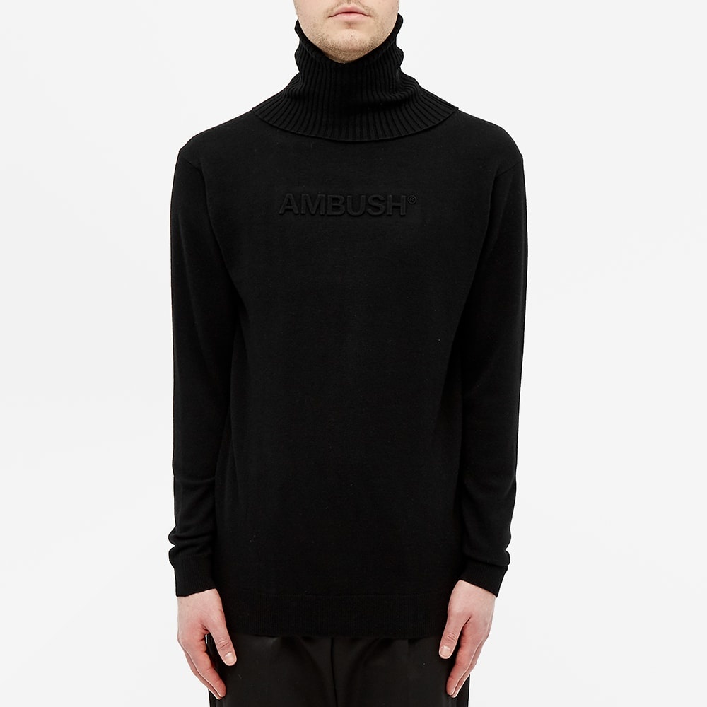 Ambush Embossed Logo Knit Turtleneck - 3