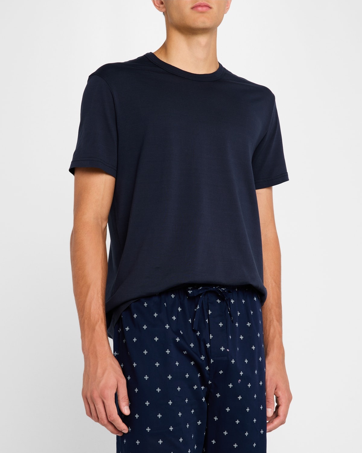 Derek Rose Men's Barny Pima Cotton Jersey Crewneck T-Shirt