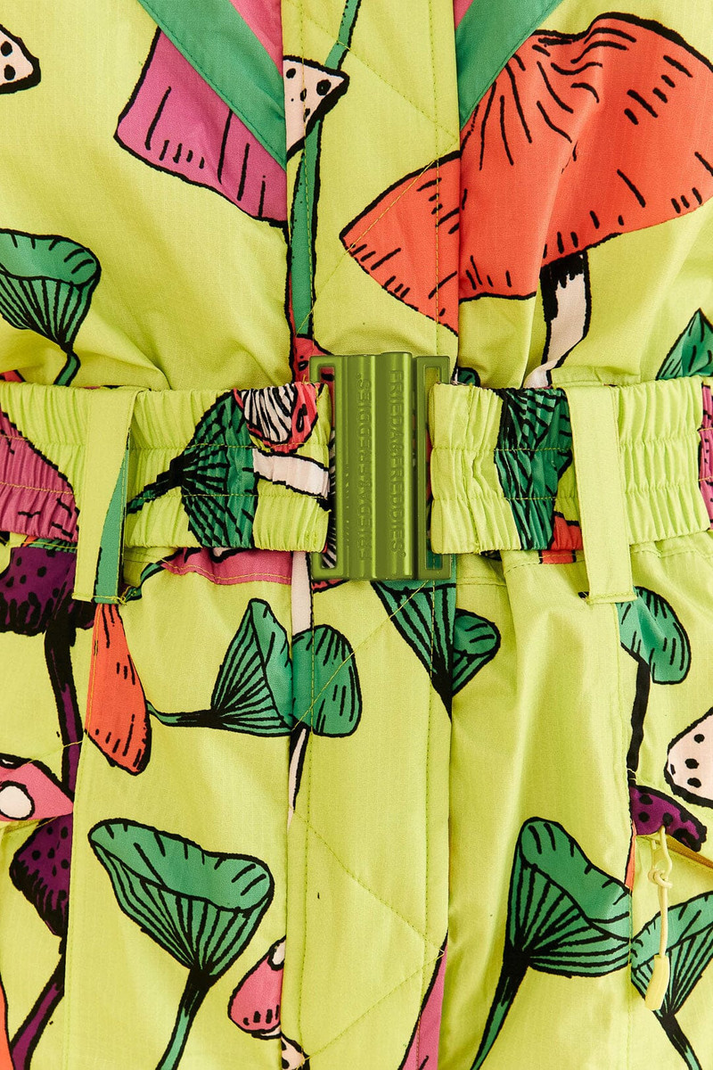 Lime Green New Mushroom Ski Jumpsuit 8