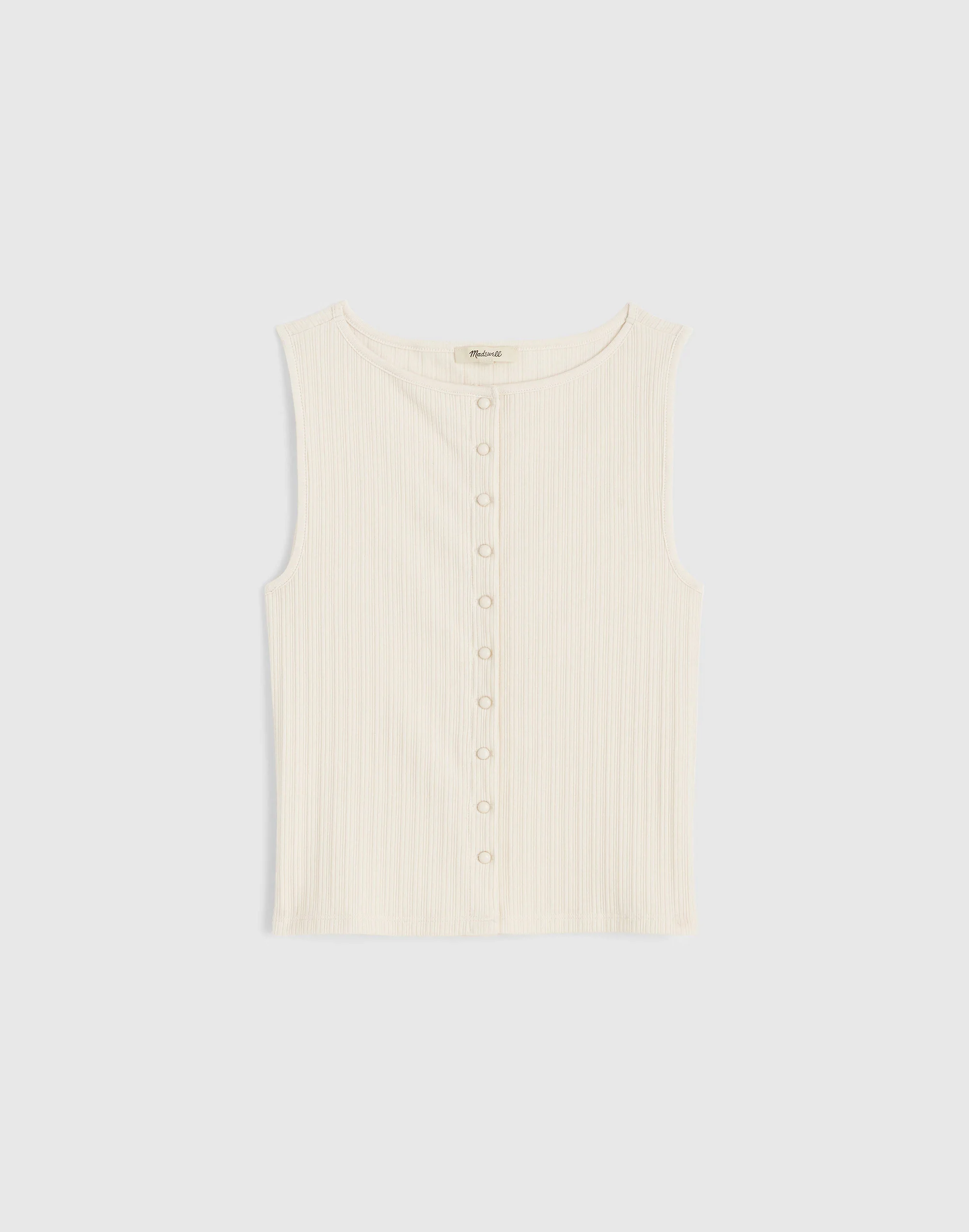 Ribbed Crewneck Shell Top - 1