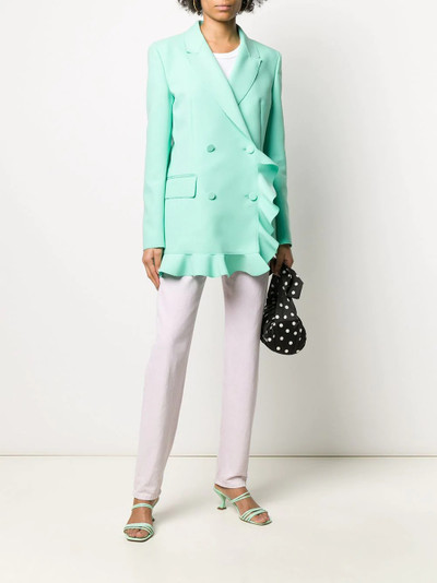 MSGM ruffled double-breasted blazer outlook