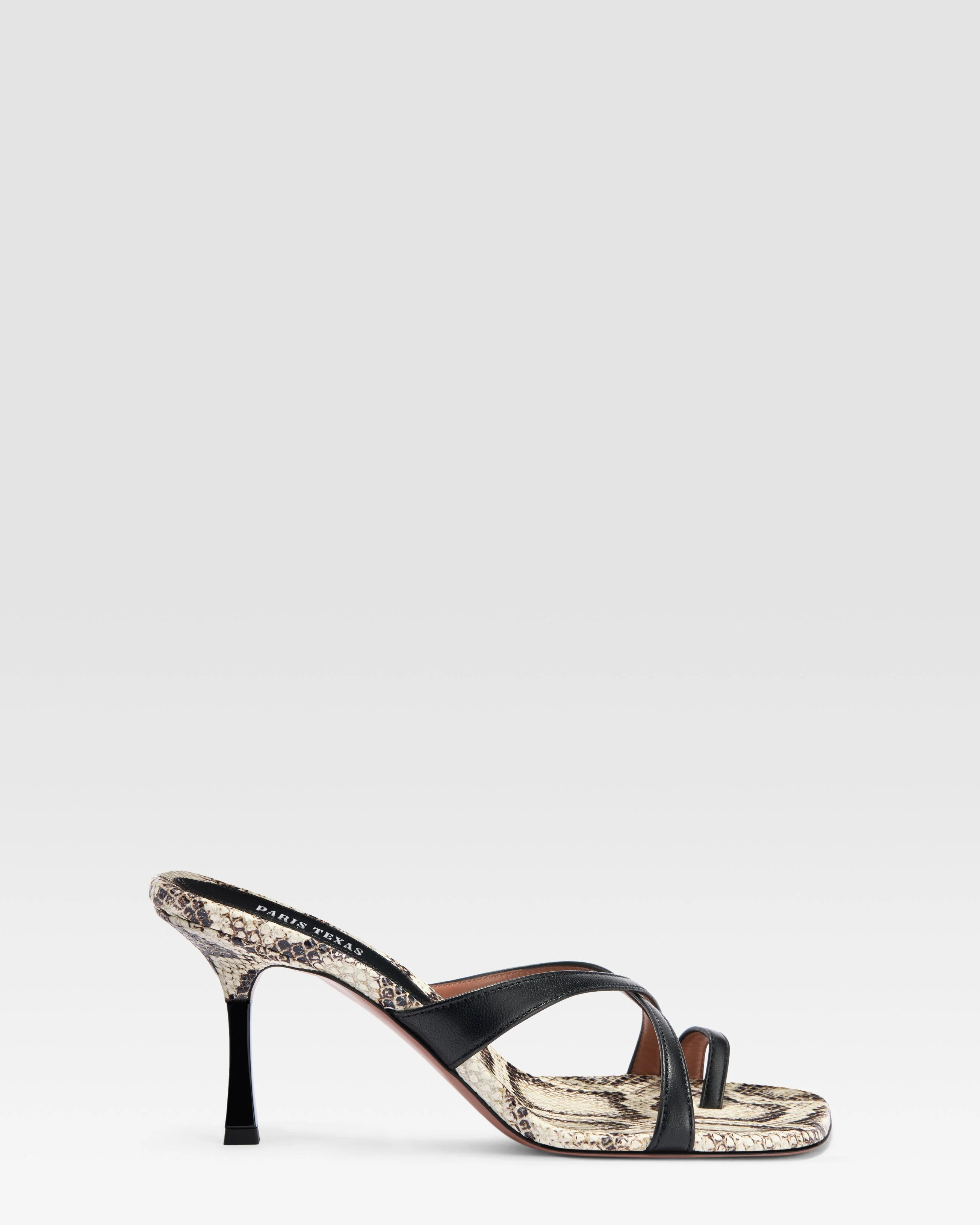 NAPPA AND PYTHON-PRINT LEATHER MULE - 1
