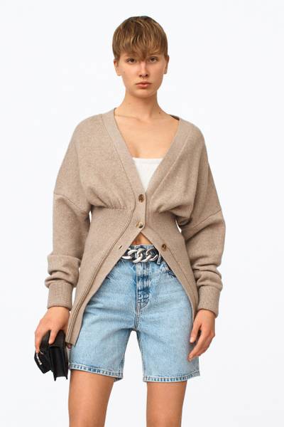 Alexander Wang SMOCKED WAIST CARDIGAN outlook