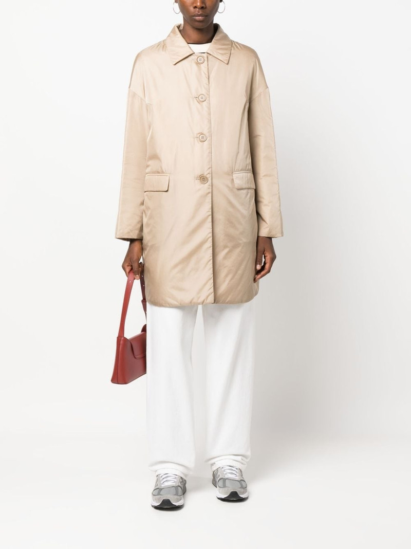 Aspesi buttoned-up gabardine coat outlook
