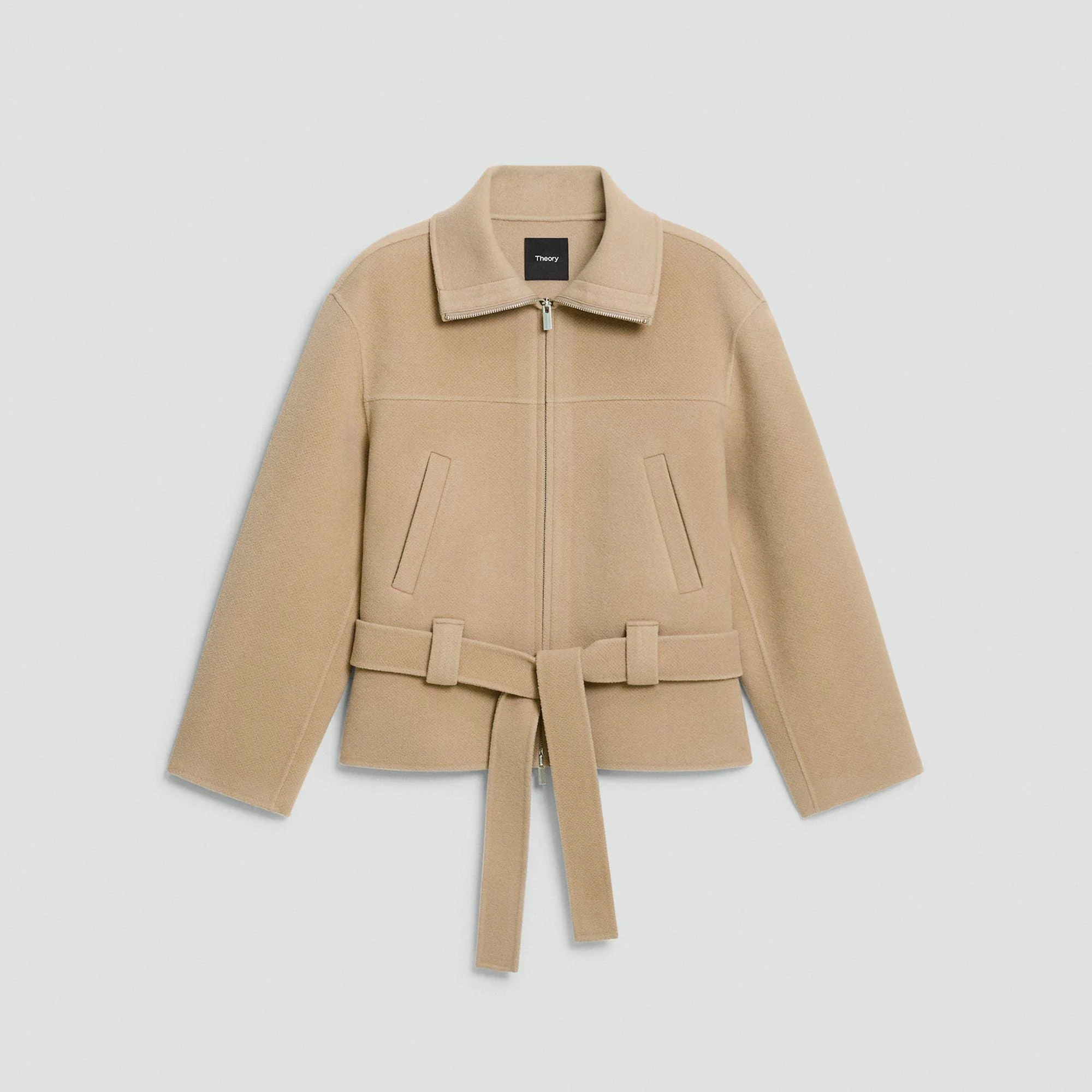 Cropped Anorak Jacket in Textured Wool-Cashmere - 1