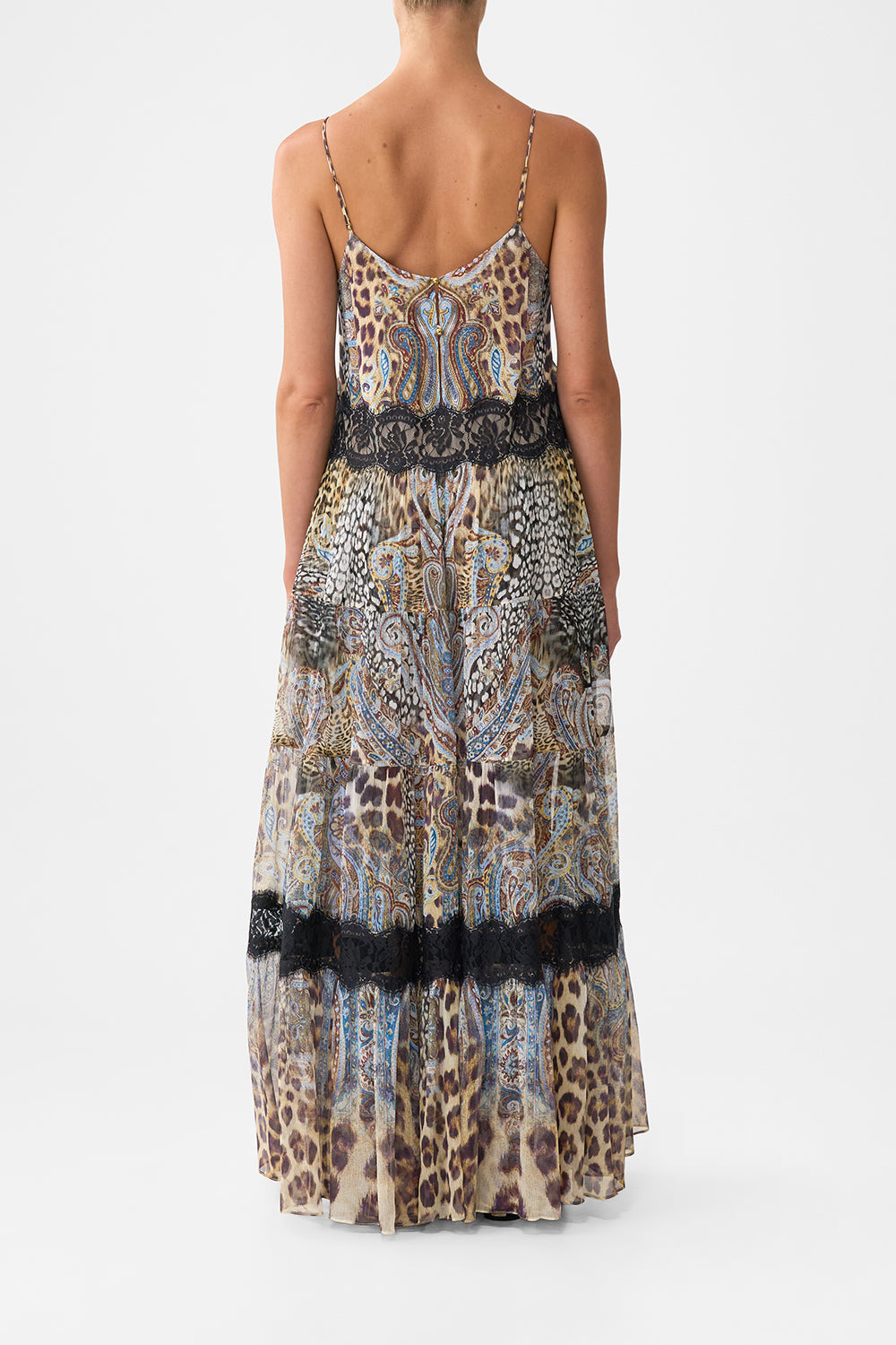 TRAPEZE TIERED DRESS WITH LINING - 3