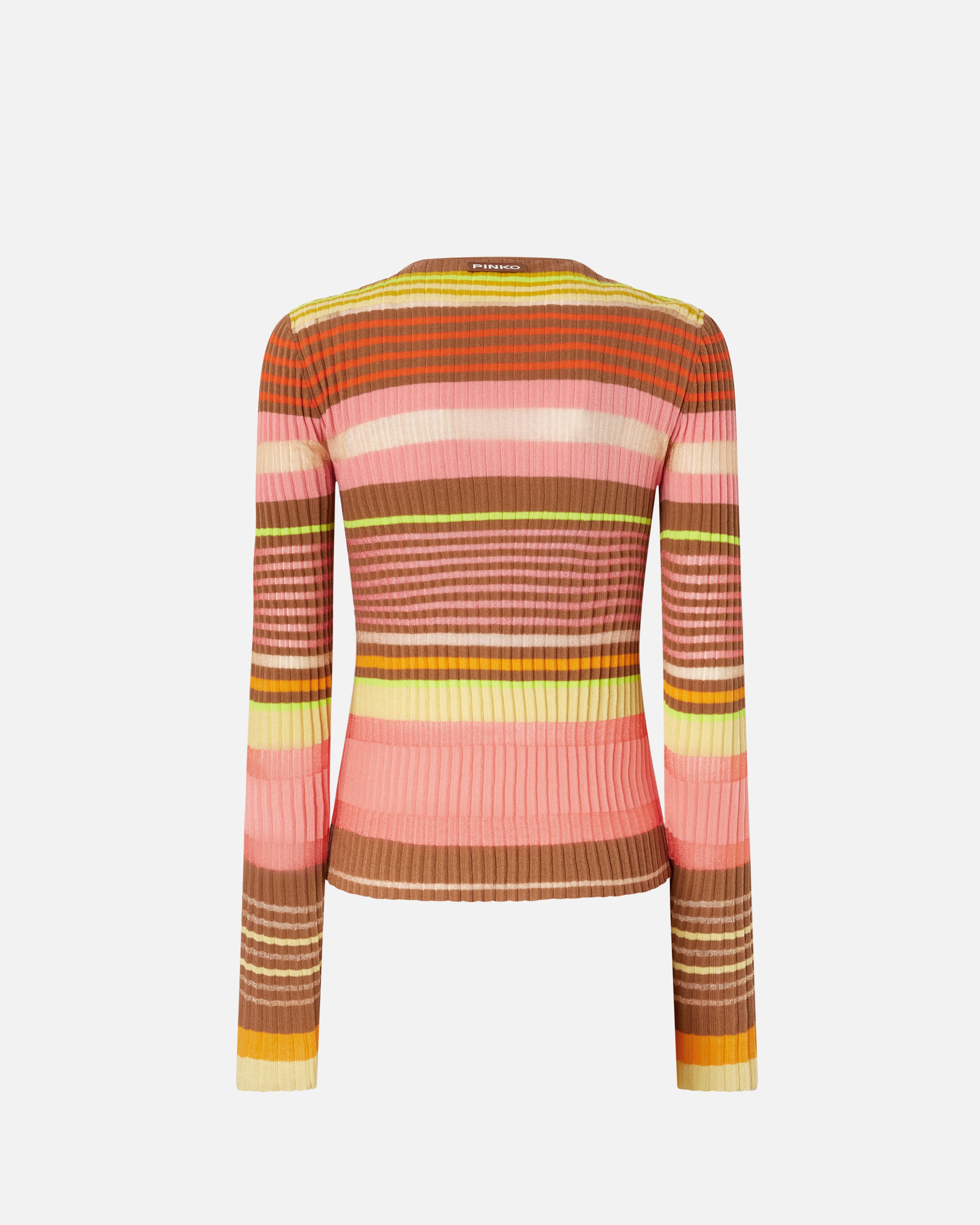 SLIM-FITTING MULTICOLOURED STRIPED SWEATER - 6