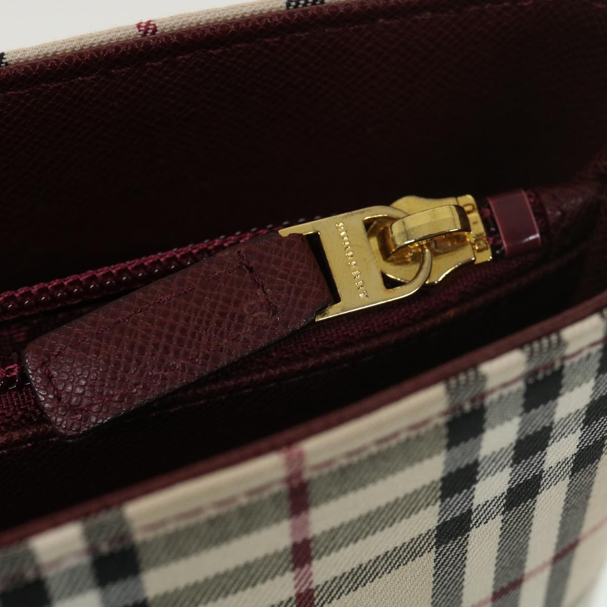 Burberry Nova Check Tote Bag Nylon Beige - 10