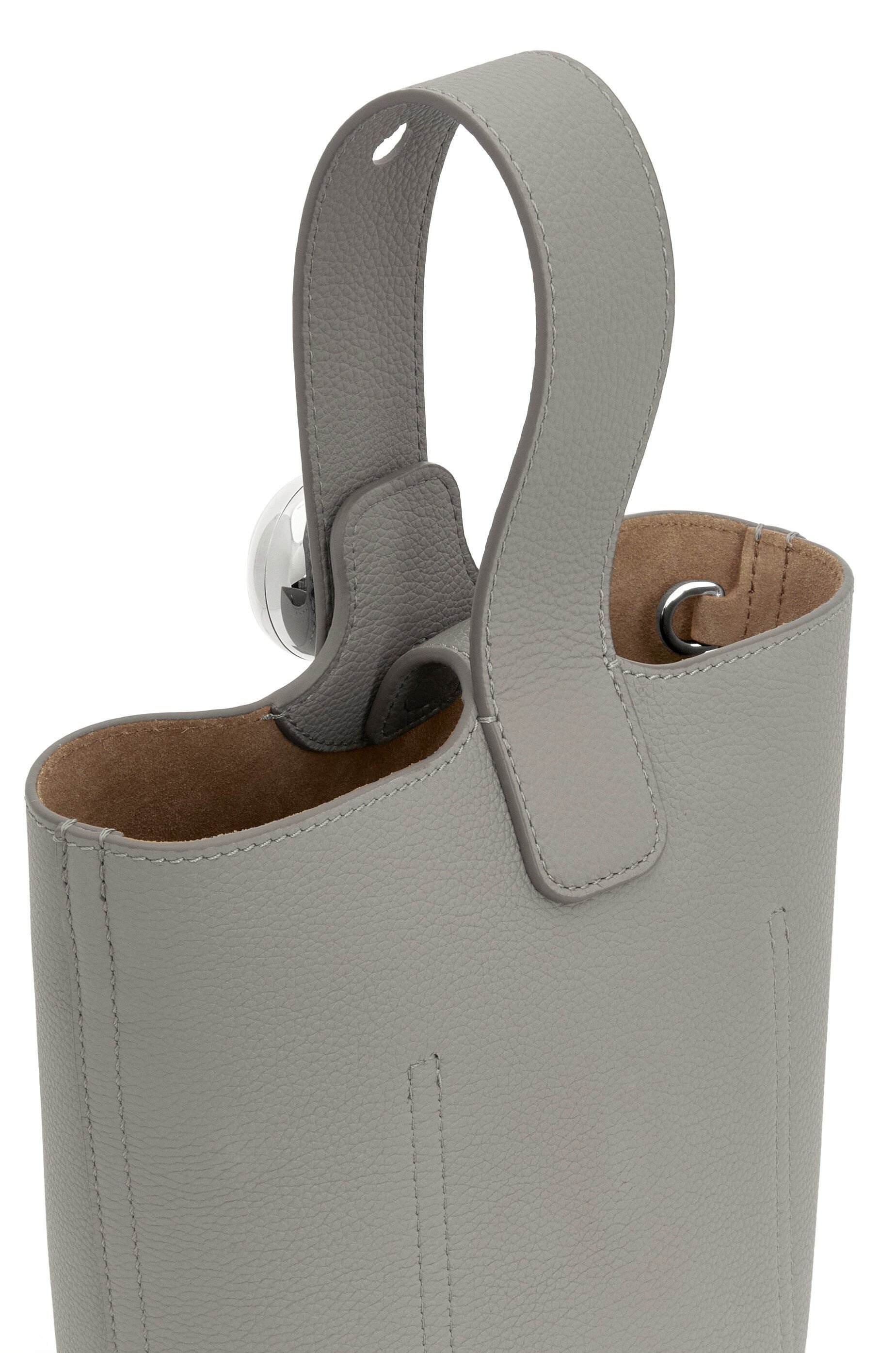 Mini Pebble Bucket bag in soft grained calfskin - 8