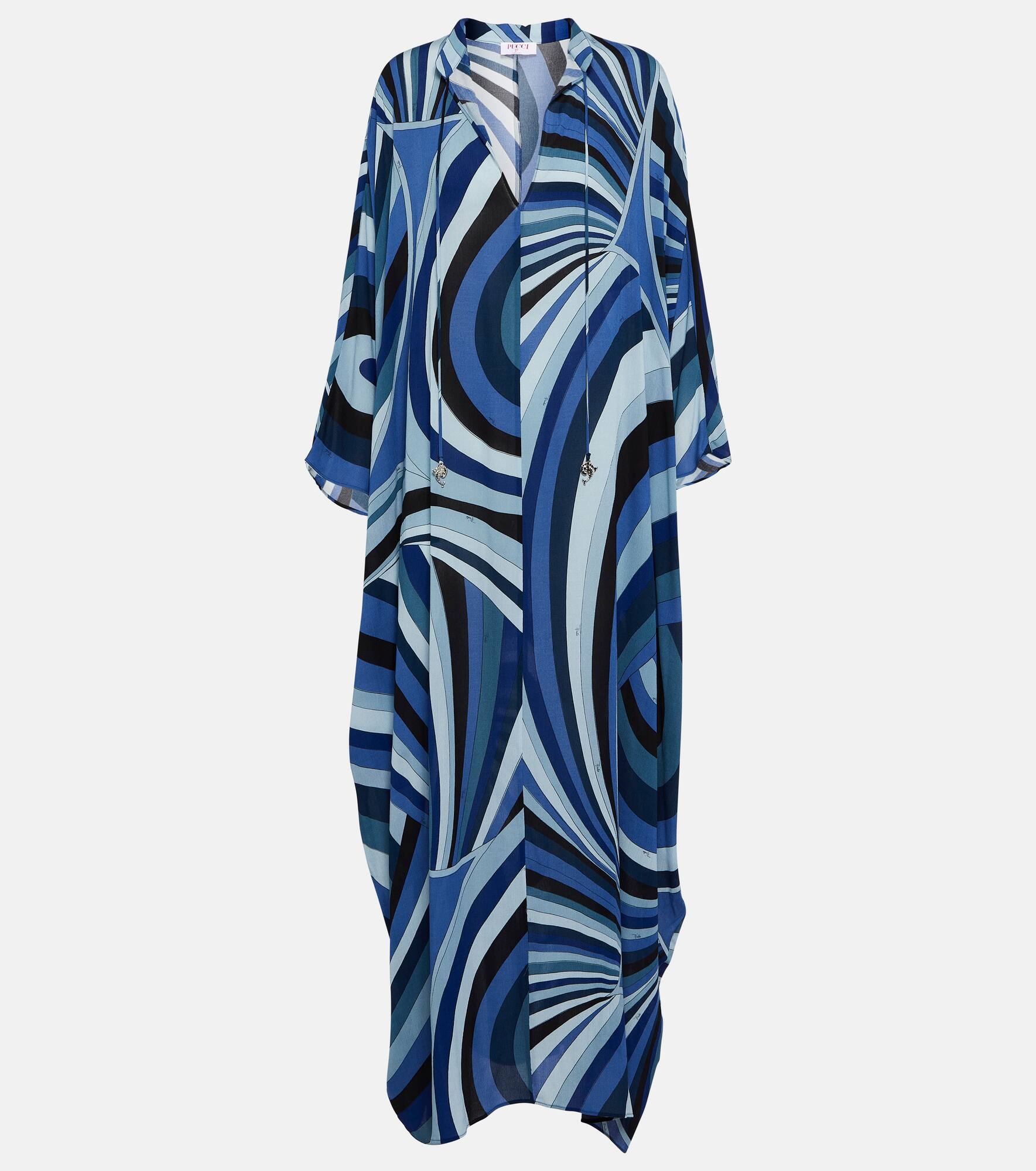 Printed chiffon kaftan - 1