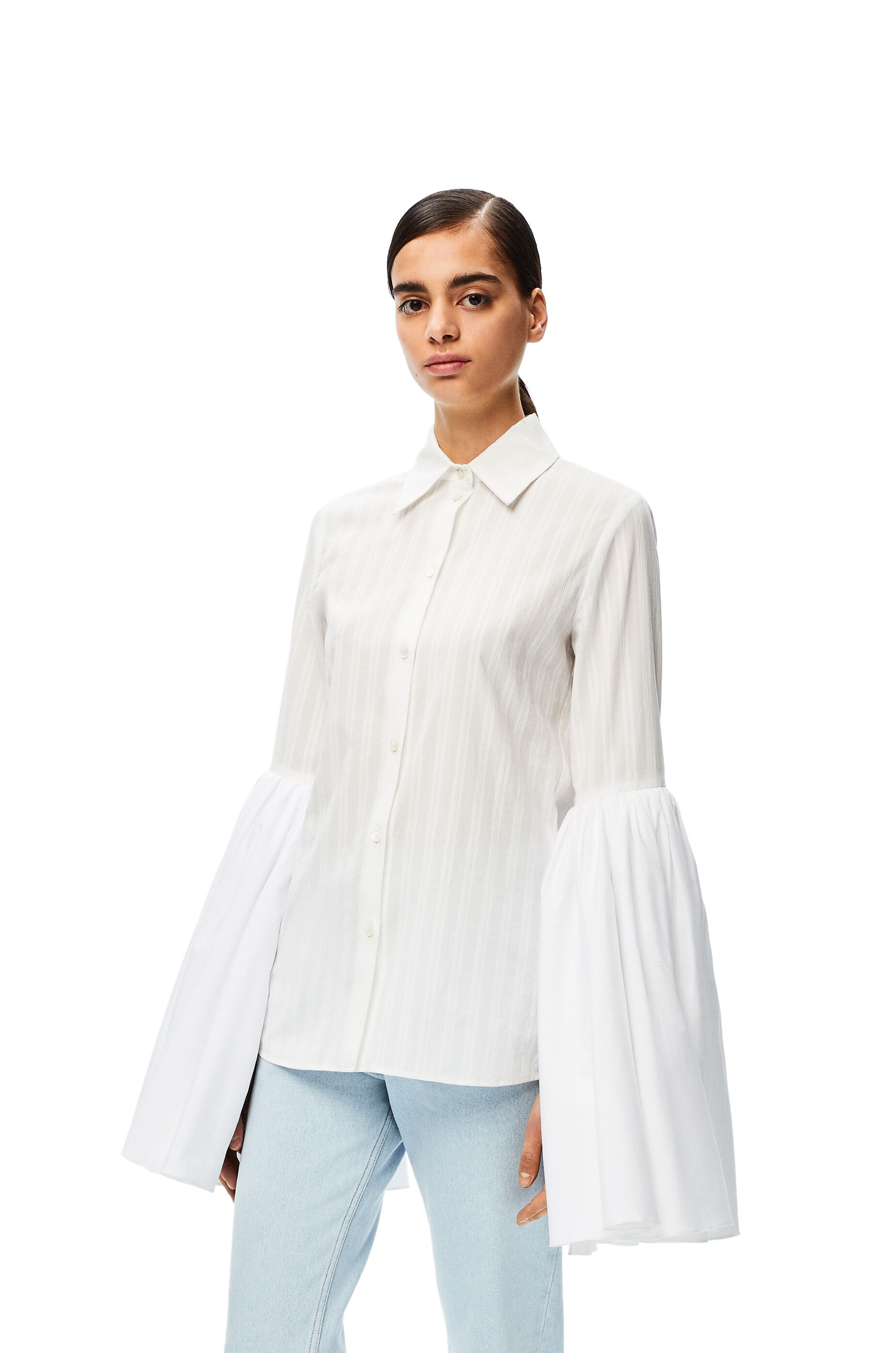 Bell sleeve shirt in cotton - 3