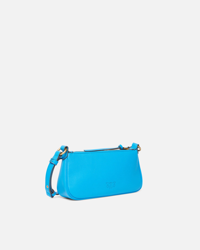 PINKO LEATHER MINI HALF MOON CROSSBODY BAG outlook