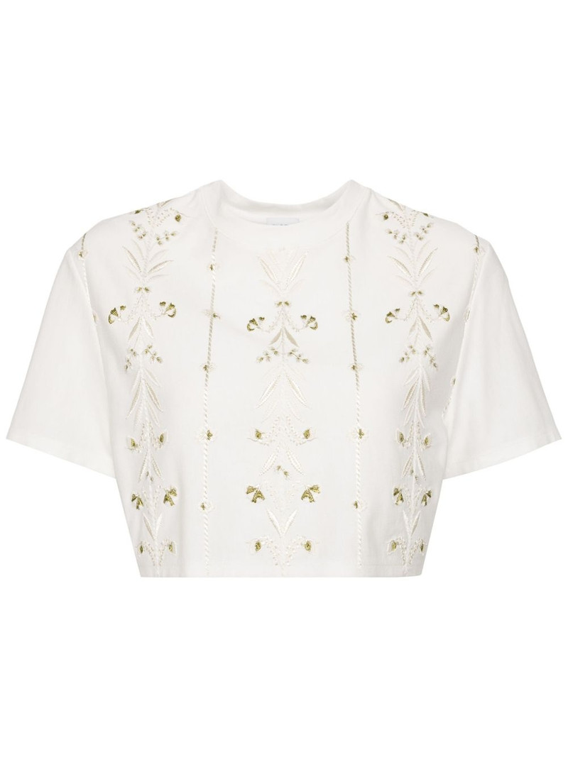 embroidered cotton croped top 1