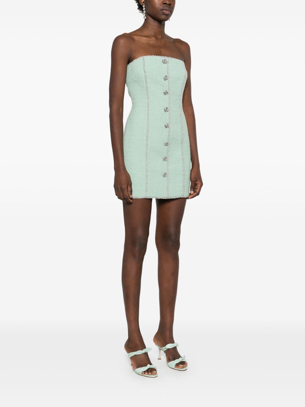 bouclé mini dress - 3