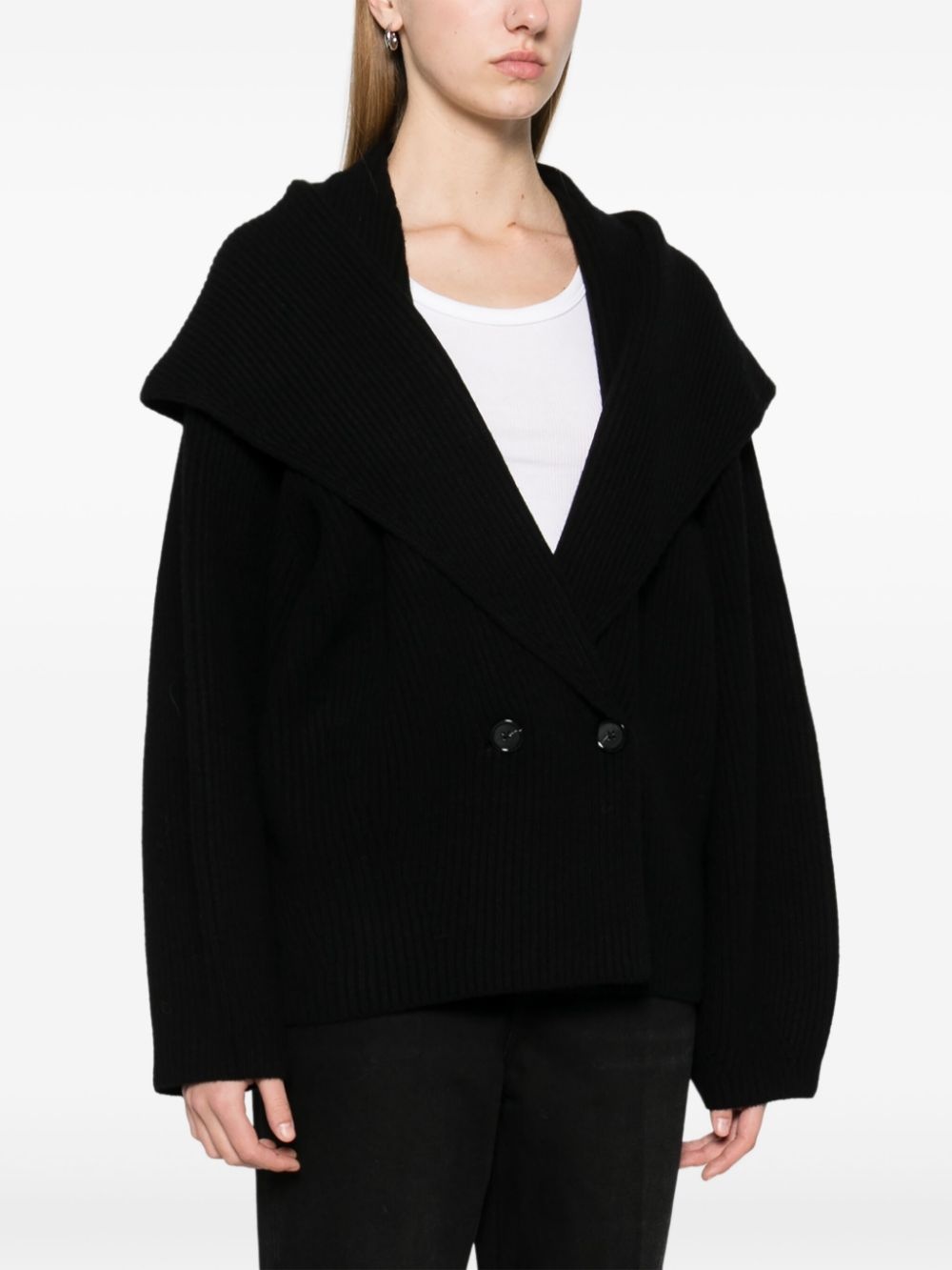 shawl-lapels cardigan - 3
