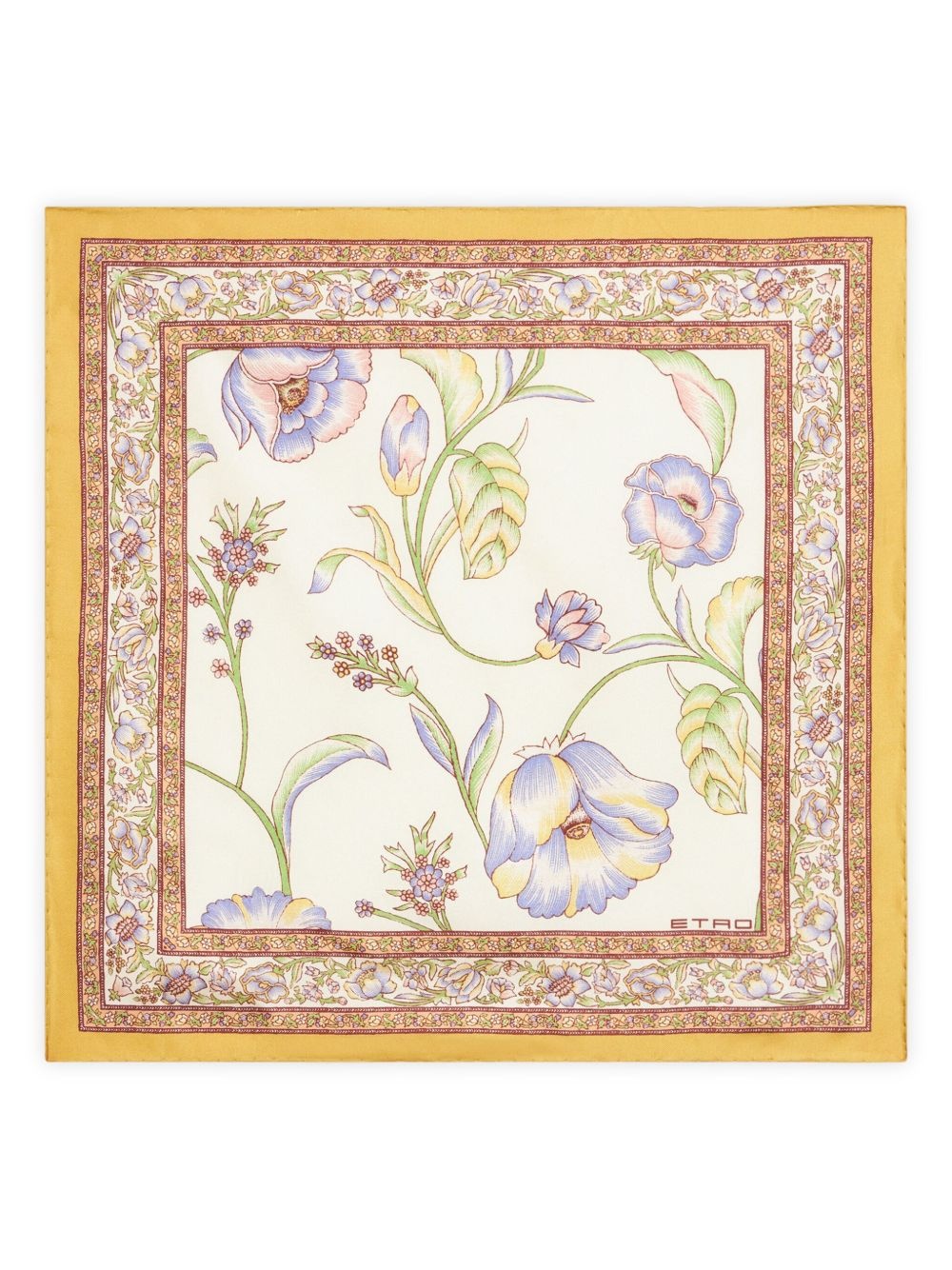 printed silk pocket square - 1