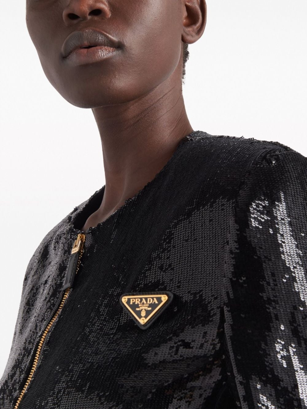 sequinned cropped jacket - 4