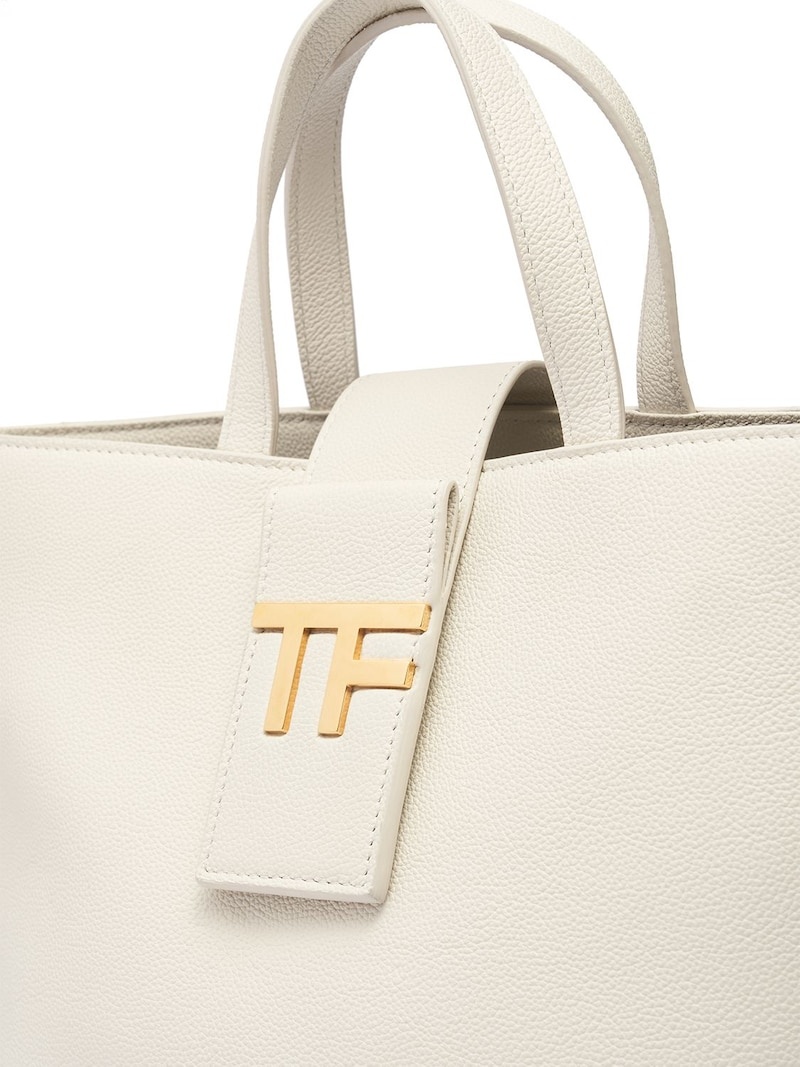 Mini grain leather tote bag - 3