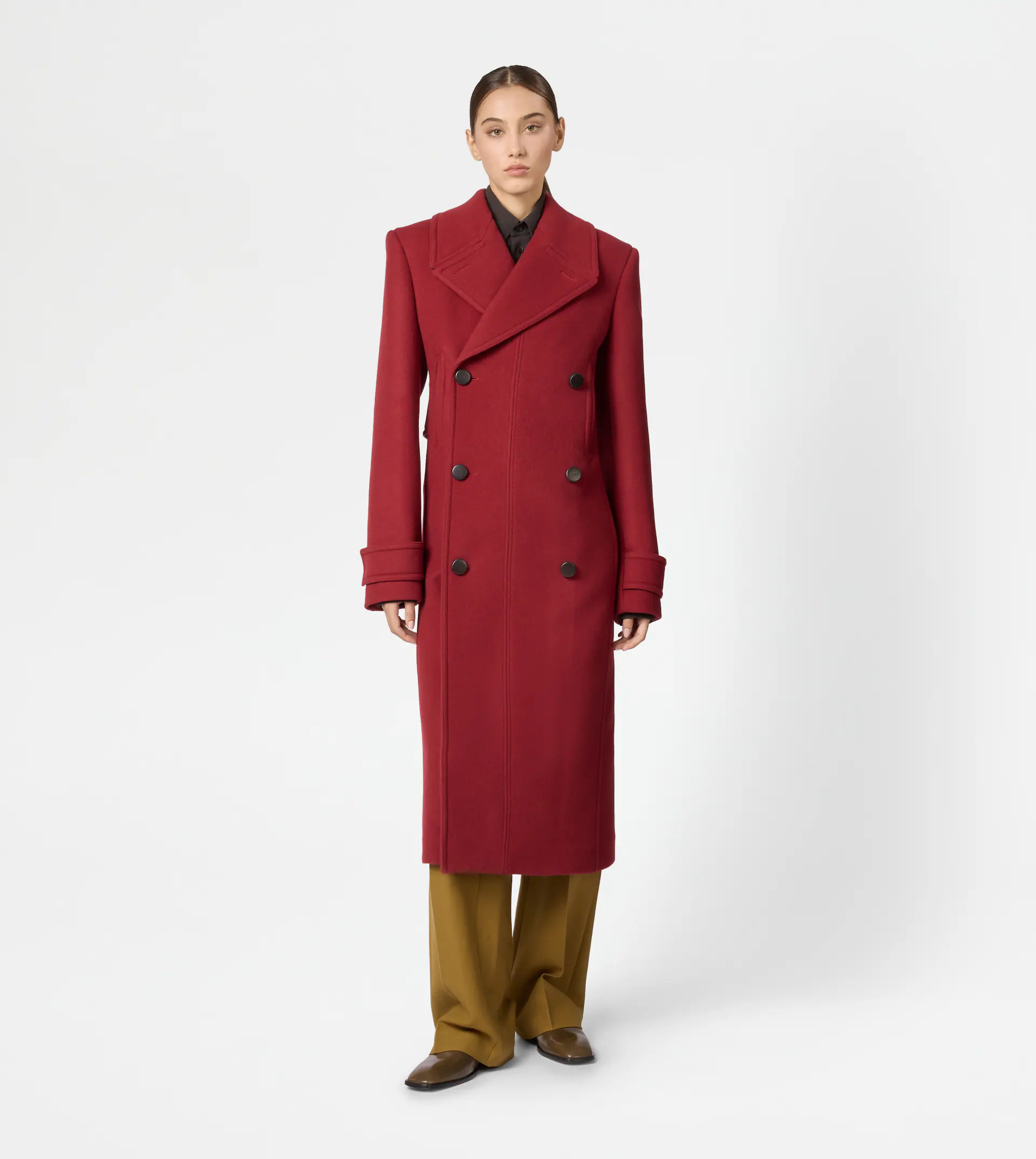 COAT IN WOOL - RED - 2
